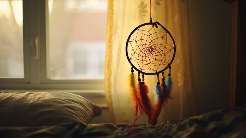 Un attrape-rêves dans une chambre